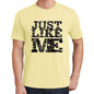 Just Like Me Yellow Mens Short Sleeve Round Neck T-Shirt 00294 - Yellow / S - Casual
