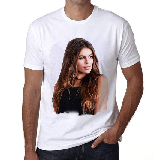 Kaia Gerber Mens T Shirt White Birthday Gift 00515 - White / Xs - Casual