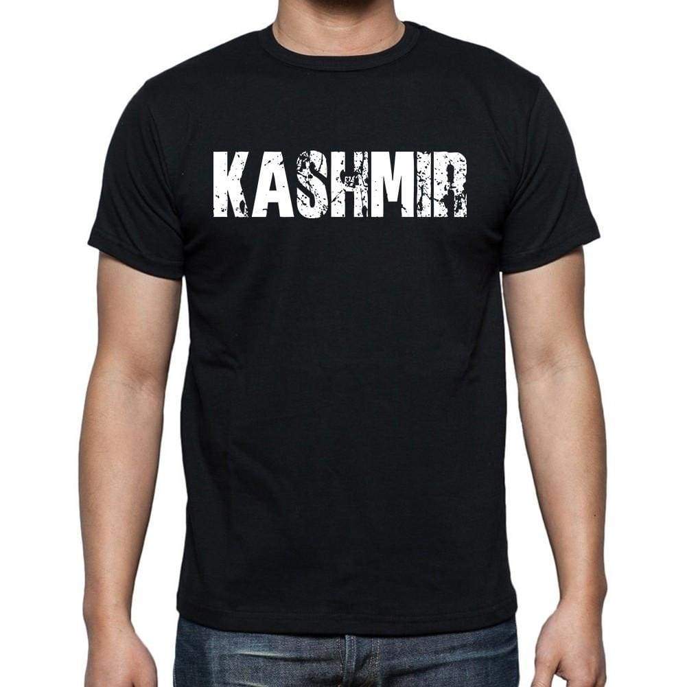 Kashmir White Letters Mens Short Sleeve Round Neck T-Shirt 00007