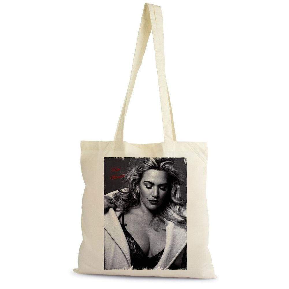 Kate Winslet Tote Bag Shopping Natural Cotton Gift Beige 00272 - Beige / 100% Cotton - Tote Bag