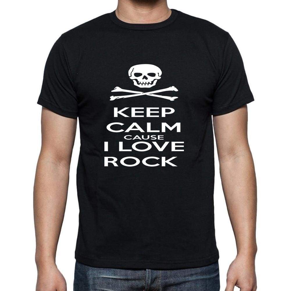Keep Calm Cause I Love Rock Mens T-Shirt One In The City 00192