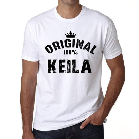 Keila 100% German City White Mens Short Sleeve Round Neck T-Shirt 00001 - Casual