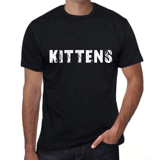 Kittens Mens T Shirt Black Birthday Gift 00555 - Black / Xs - Casual