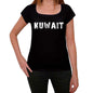 Kuwait Womens T Shirt Black Birthday Gift 00547 - Black / Xs - Casual