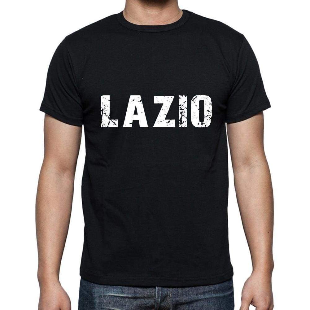 Lazio Mens Short Sleeve Round Neck T-Shirt 5 Letters Black Word 00006 - Casual
