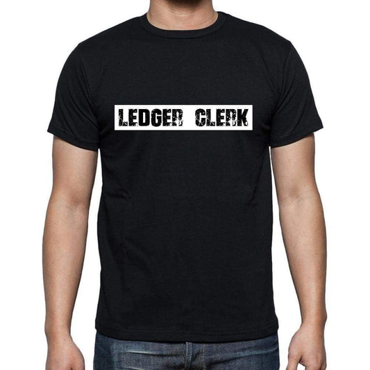 Ledger Clerk T Shirt Mens T-Shirt Occupation S Size Black Cotton - T-Shirt