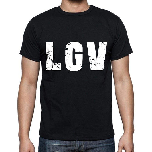 Lgv Men T Shirts Short Sleeve T Shirts Men Tee Shirts For Men Cotton Black 3 Letters - Casual
