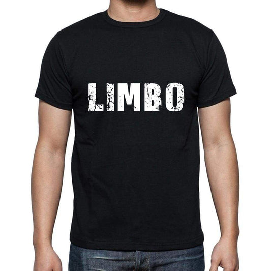 Limbo Mens Short Sleeve Round Neck T-Shirt 5 Letters Black Word 00006 - Casual