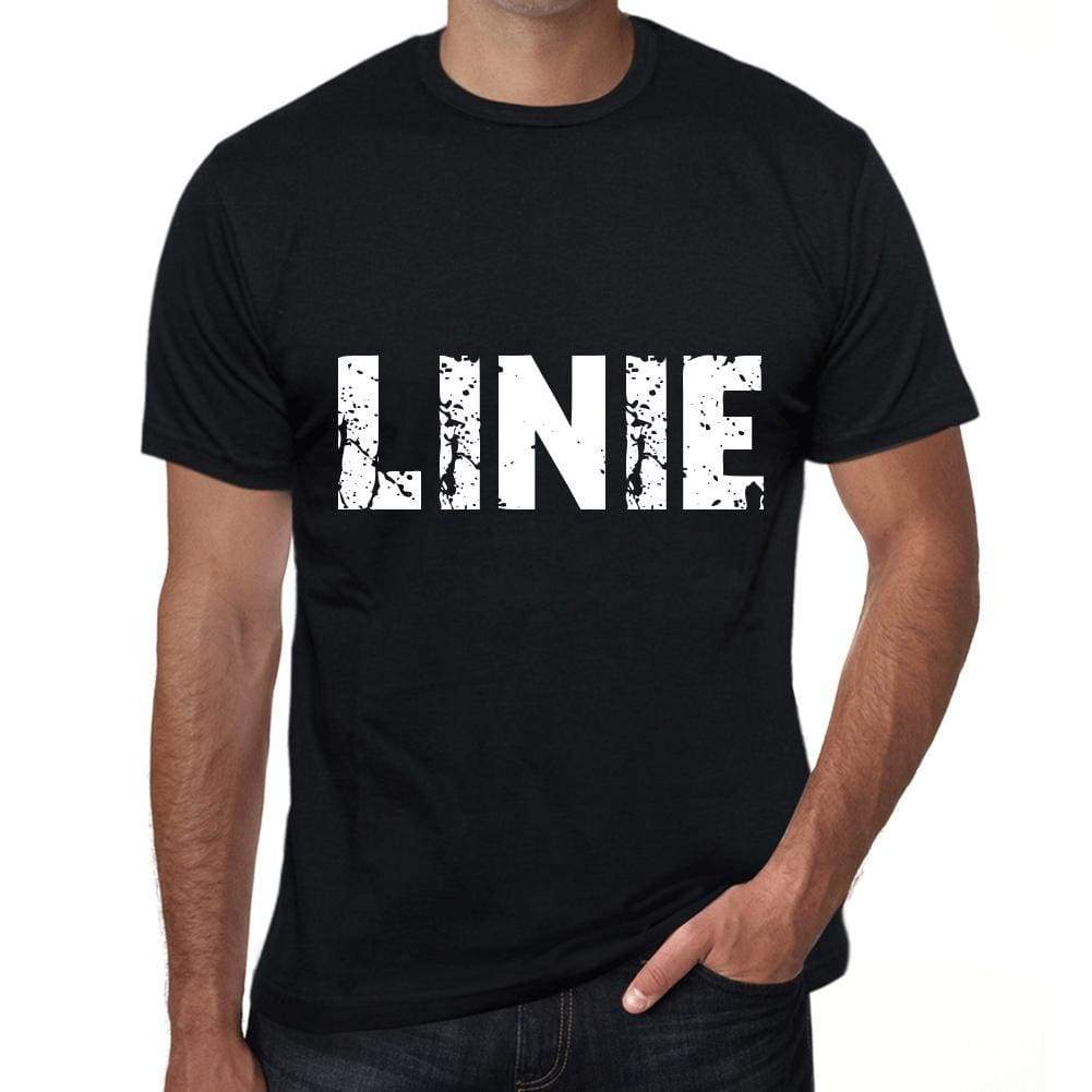 Linie Mens T Shirt Black Birthday Gift 00548 - Black / Xs - Casual