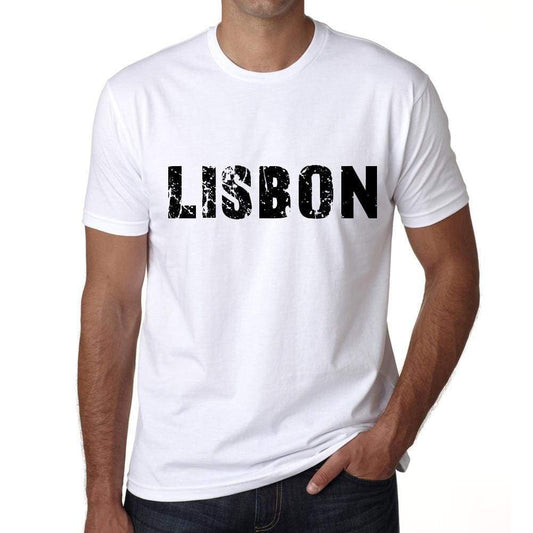 Lisbon Mens T Shirt White Birthday Gift 00552 - White / Xs - Casual