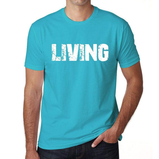 Living Mens Short Sleeve Round Neck T-Shirt 00020 - Blue / S - Casual