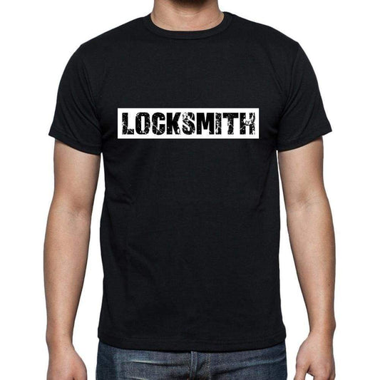 Locksmith T Shirt Mens T-Shirt Occupation S Size Black Cotton - T-Shirt