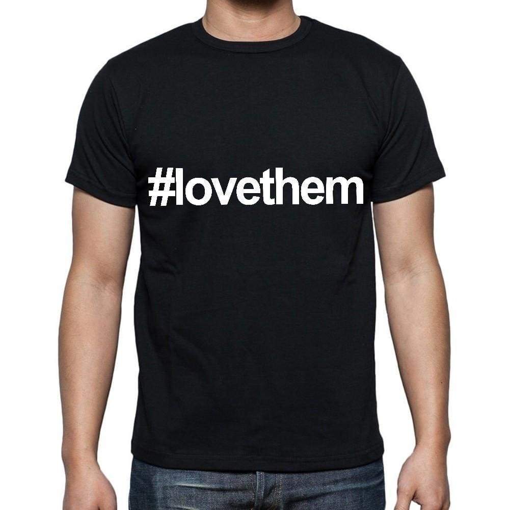 Lovethem Mens Short Sleeve Round Neck T-Shirt Black T-Shirt En