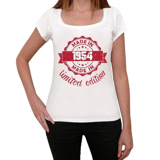 Made In 1954 Limited Edition Womens T-Shirt White Birthday Gift 00425 - White / Xs - Casual