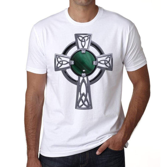 Malachite Celtic Cross T-Shirt For Men T Shirt Gift - T-Shirt