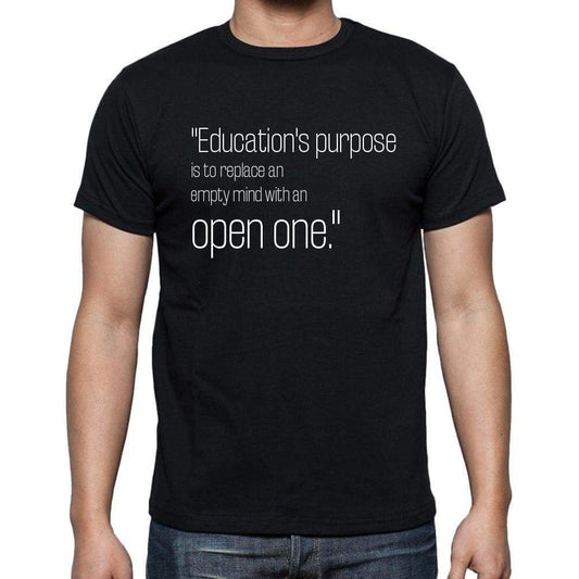 Malcolm Forbes Quote T Shirts Educations Purpose Is T Shirts Men Black - Casual