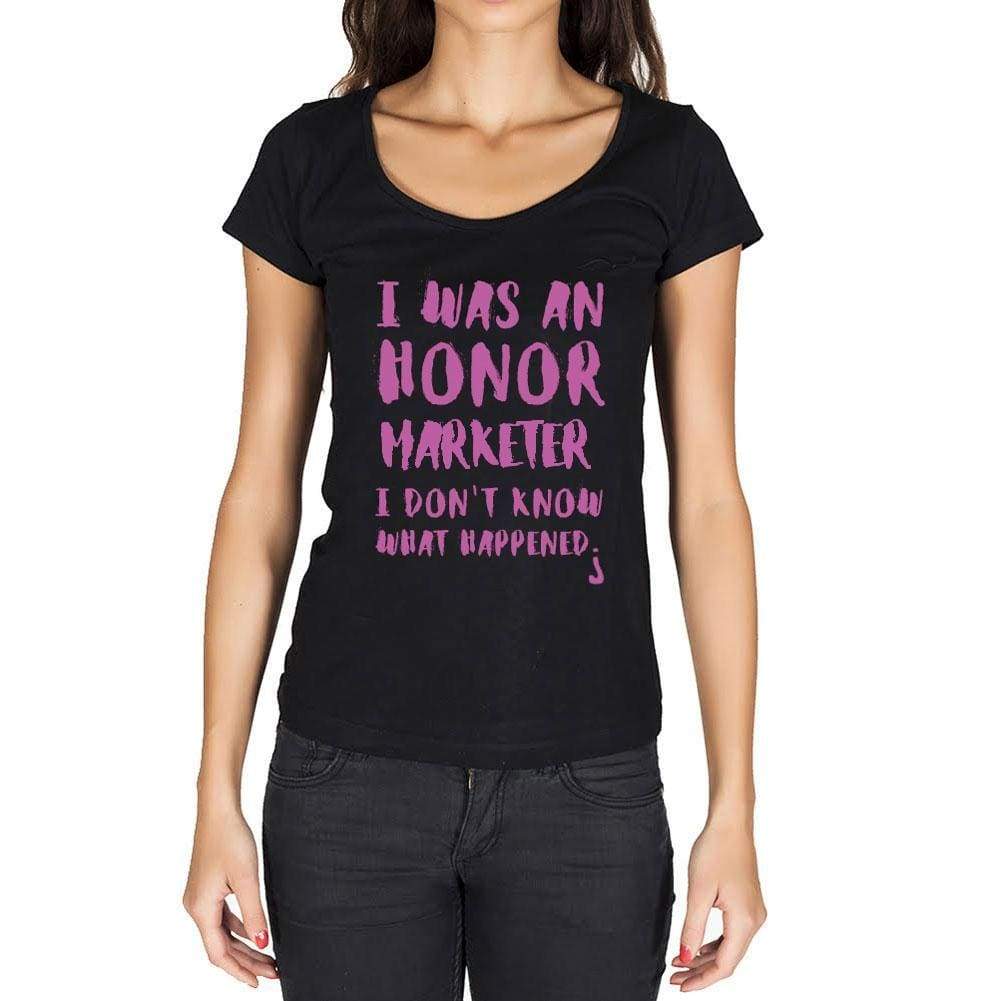 Marketer What Happened Black Womens Short Sleeve Round Neck T-Shirt Gift T-Shirt 00317 - Black / Xs - Casual