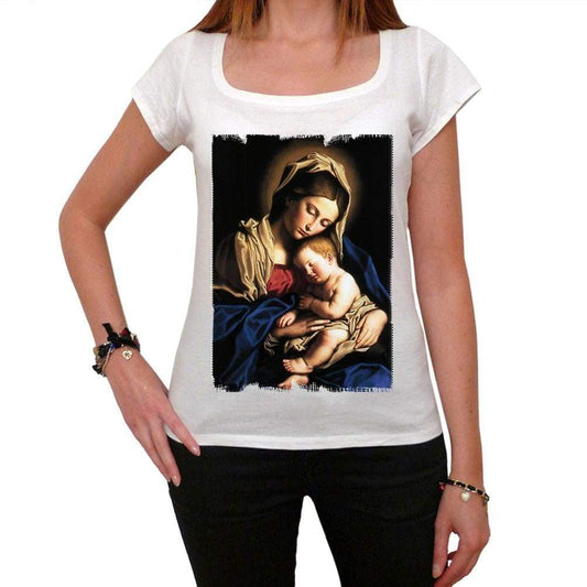 Mary Baby Jesus T-Shirt For Women Short Sleeve Cotton Tshirt Women T Shirt Gift - T-Shirt