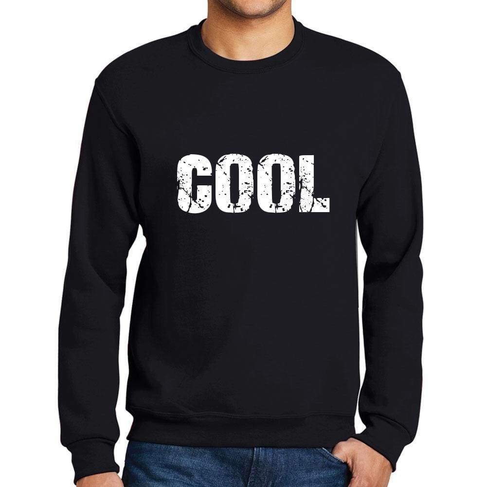 Mens Printed Graphic Sweatshirt Popular Words Cool Deep Black - Deep Black / Small / Cotton - Sweatshirts