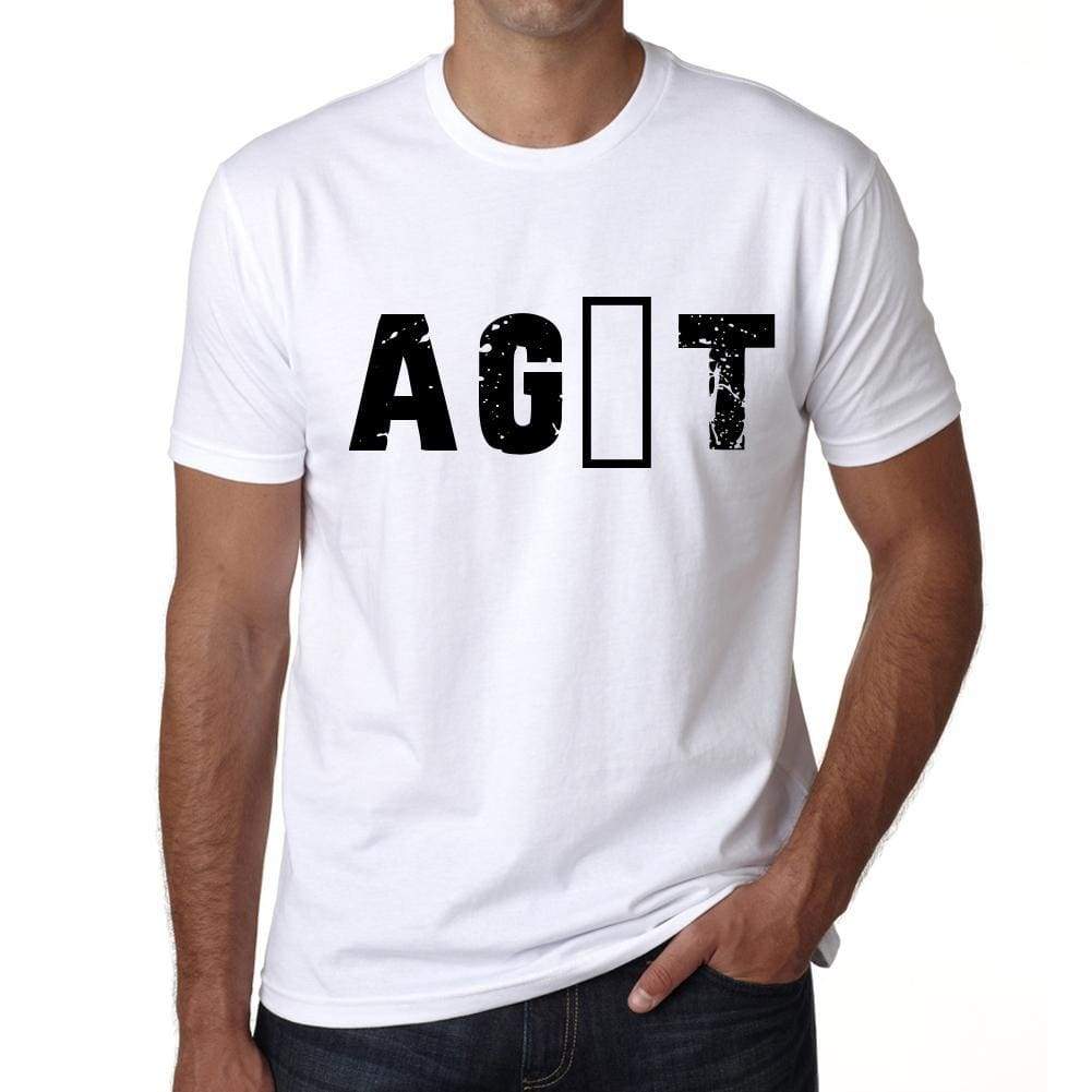 Mens Tee Shirt Vintage T Shirt Agót X-Small White 00560 - White / Xs - Casual