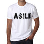 Mens Tee Shirt Vintage T Shirt Asile X-Small White 00561 - White / Xs - Casual