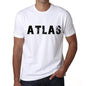 Mens Tee Shirt Vintage T Shirt Atlas X-Small White 00561 - White / Xs - Casual