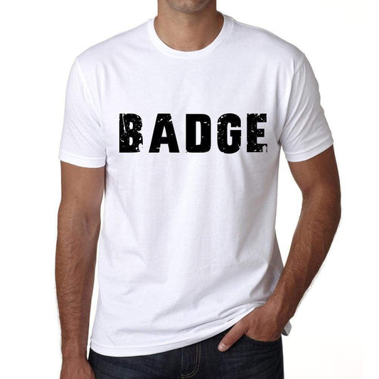 Mens Tee Shirt Vintage T Shirt Badge X-Small White 00561 - White / Xs - Casual