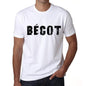 Mens Tee Shirt Vintage T Shirt Bécot X-Small White 00561 - White / Xs - Casual