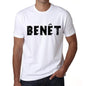 Mens Tee Shirt Vintage T Shirt Benêt X-Small White 00561 - White / Xs - Casual