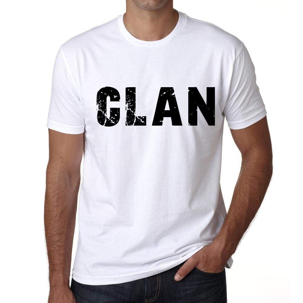 Mens Tee Shirt Vintage T Shirt Clan X-Small White 00560 - White / Xs - Casual