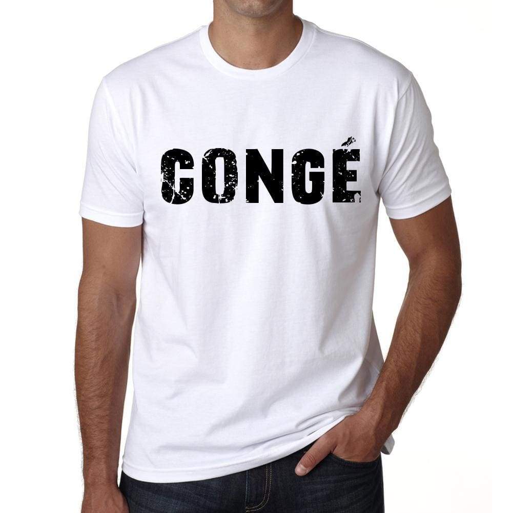 Mens Tee Shirt Vintage T Shirt Congé X-Small White 00561 - White / Xs - Casual