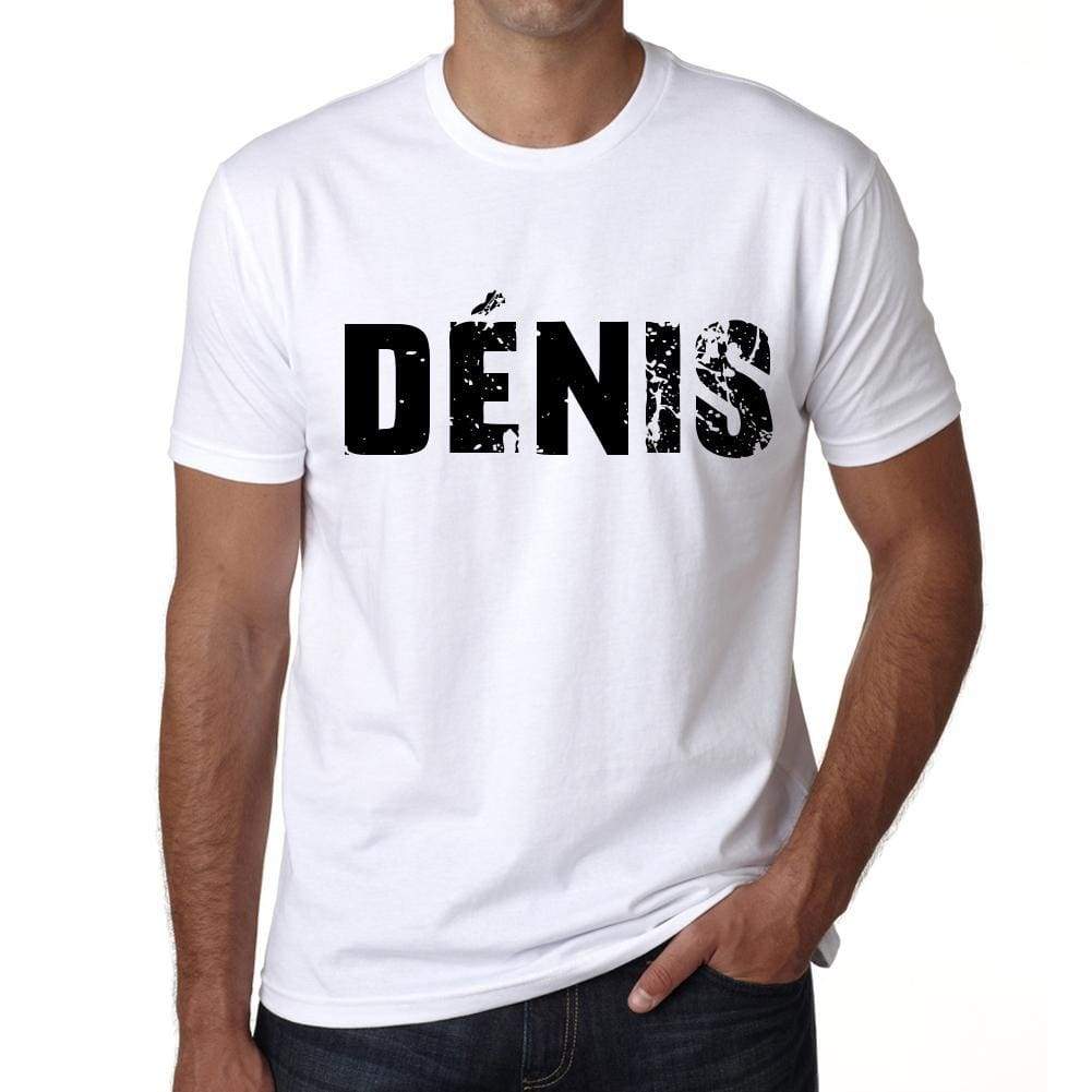 Mens Tee Shirt Vintage T Shirt Dénis X-Small White 00561 - White / Xs - Casual