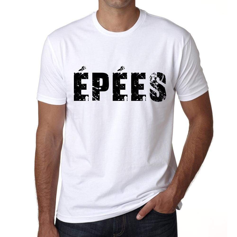 Mens Tee Shirt Vintage T Shirt Épées X-Small White 00561 - White / Xs - Casual