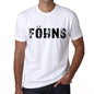 Mens Tee Shirt Vintage T Shirt Föhns X-Small White 00561 - White / Xs - Casual