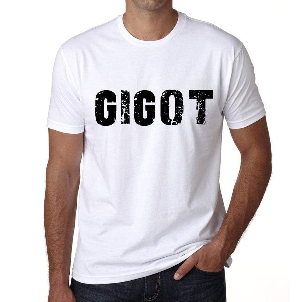 Mens Tee Shirt Vintage T Shirt Gigot X-Small White 00561 - White / Xs - Casual