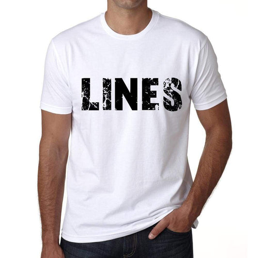 Mens Tee Shirt Vintage T Shirt Lines X-Small White 00561 - White / Xs - Casual