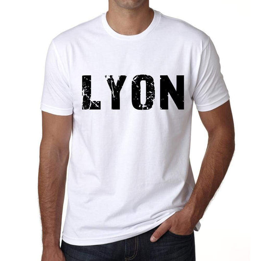Mens Tee Shirt Vintage T Shirt Lyon X-Small White 00560 - White / Xs - Casual