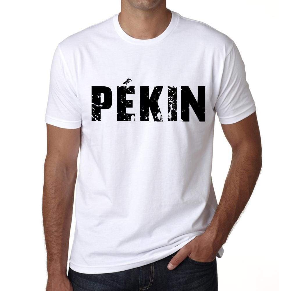 Mens Tee Shirt Vintage T Shirt Pékin X-Small White - White / Xs - Casual