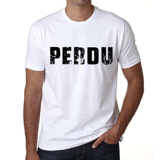 Mens Tee Shirt Vintage T Shirt Perdu X-Small White - White / Xs - Casual