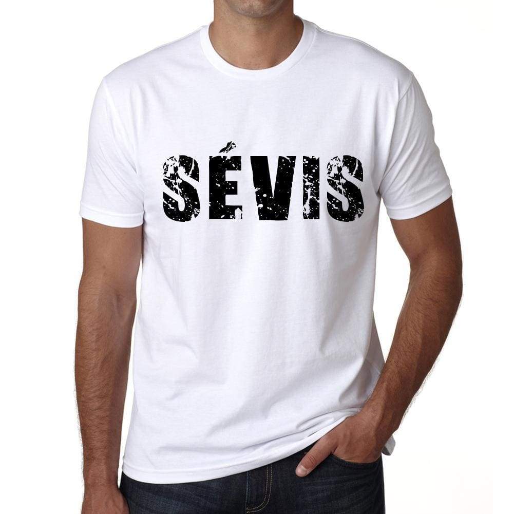 Mens Tee Shirt Vintage T Shirt Sévis X-Small White - White / Xs - Casual