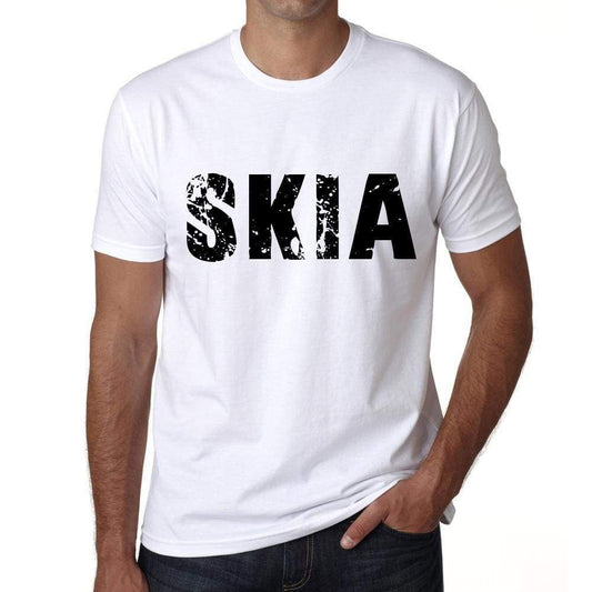 Mens Tee Shirt Vintage T Shirt Skia X-Small White 00560 - White / Xs - Casual