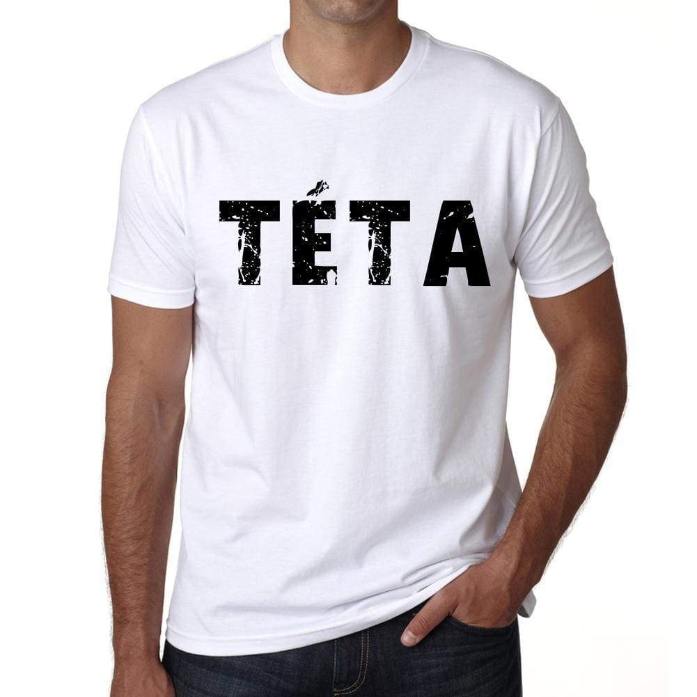 Mens Tee Shirt Vintage T Shirt Tèta X-Small White 00560 - White / Xs - Casual