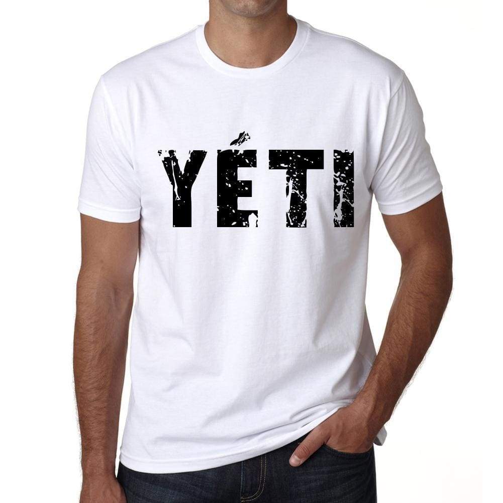Mens Tee Shirt Vintage T Shirt Yèti X-Small White 00560 - White / Xs - Casual