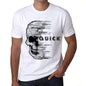 Mens Vintage Tee Shirt Graphic T Shirt Anxiety Skull Quick White - White / Xs / Cotton - T-Shirt