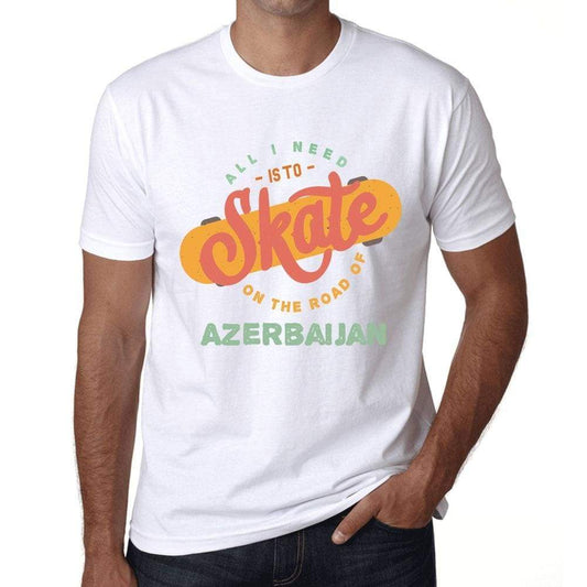 Mens Vintage Tee Shirt Graphic T Shirt Azerbaijan White - White / Xs / Cotton - T-Shirt