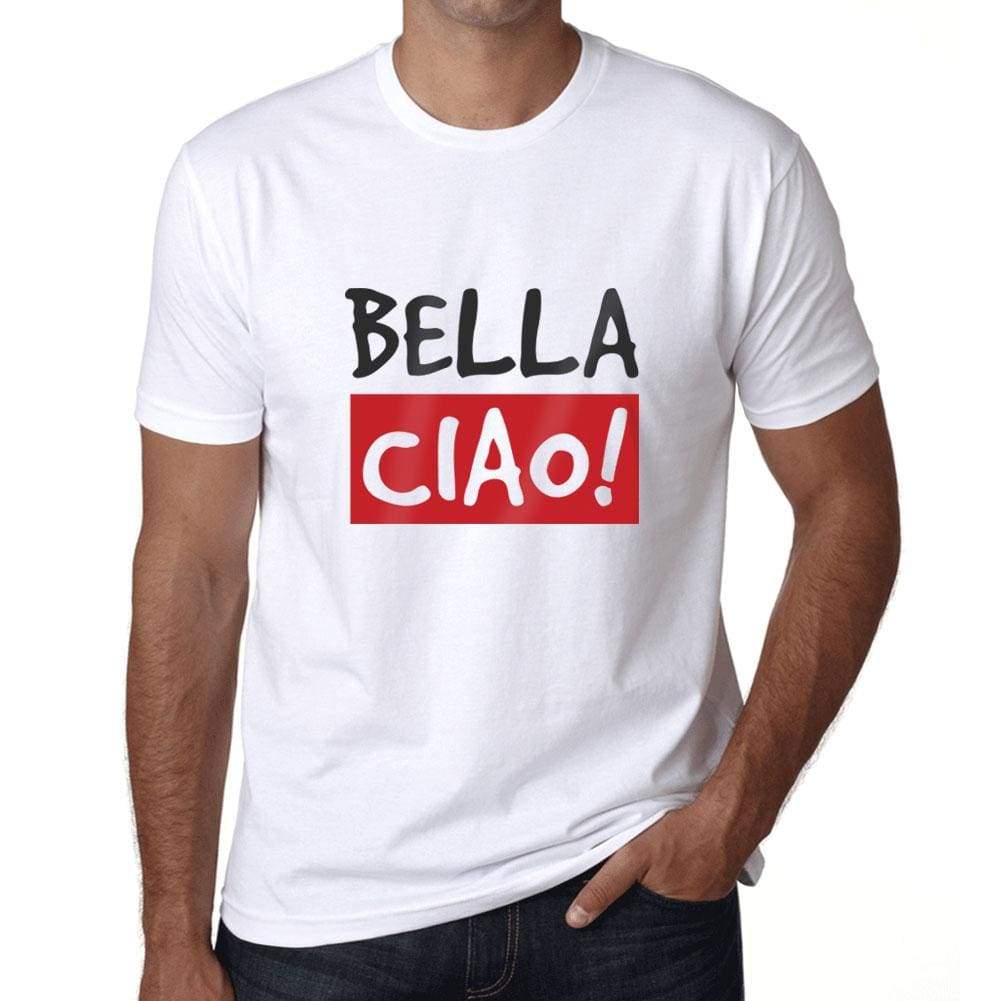 Mens Vintage Tee Shirt Graphic T Shirt Bella Ciao White - White / Xs / Cotton - T-Shirt