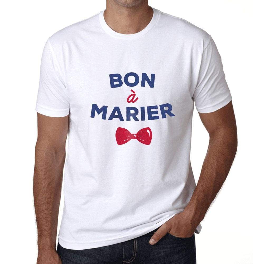 Mens Vintage Tee Shirt Graphic T Shirt Bon À Marier White - White / Xs / Cotton - T-Shirt