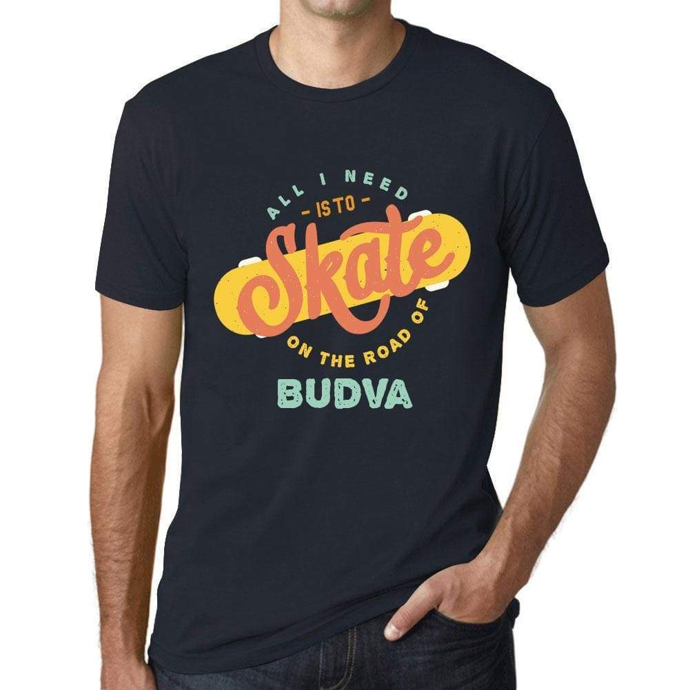 Mens Vintage Tee Shirt Graphic T Shirt Budva Navy - Navy / Xs / Cotton - T-Shirt