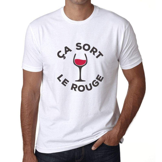 Mens Vintage Tee Shirt Graphic T Shirt Ca Sort Le Rouge White - White / Xs / Cotton - T-Shirt