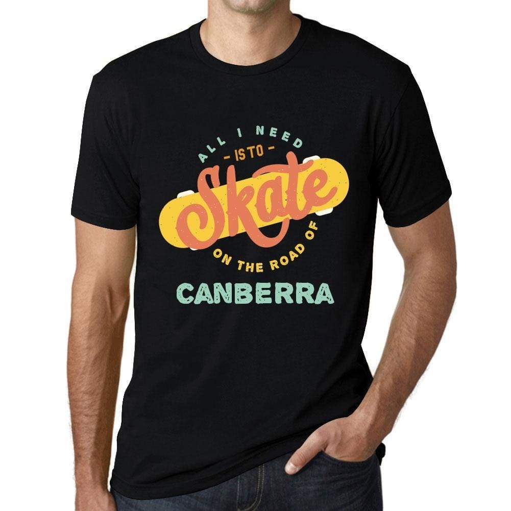 Mens Vintage Tee Shirt Graphic T Shirt Canberra Black - Black / Xs / Cotton - T-Shirt